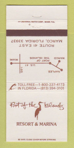 Matchbook Cover - Port of the Islands Resort Marco FL 30 Strike