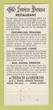 Matchbook Cover - Old Swiss House Busch Gardens Tampa FL 30 Strike