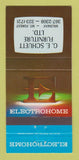 Matchbook Cover Elecrohome Electronics GE Schuett Funriture Mildmay ON 30 Strike