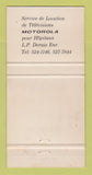 Matchbook Cover - Motorola Canada Electronics WEAR 30 Strike