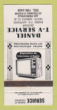 Matchbook Cover - Daniel TV Service St Thomas D'Aquin WEAR 30 Strike