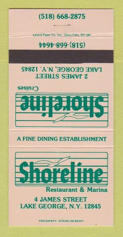 Matchbook Cover - Shoreline Restaurant Marina Lake George NY 30 Strike
