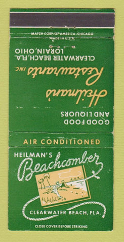 Matchbook Cover - Heilman's Beachcomber Clearwater Beach FL WEAR 30 Strike