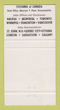 Matchbook Cover - Sylvania Color TV Montreal QC Drummondville 30 Strike