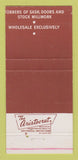 Matchbook Cover - Central Woodwork Jackson TN 30 Strike
