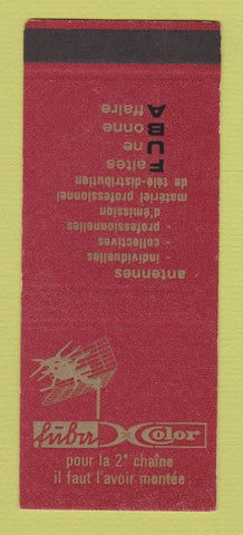 Matchbook Cover - Fubir Color TV  France SAMPLE