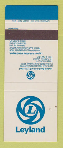 Matchbook Cover - Leyland South Africa Cars SAMPLE