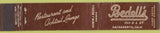 Matchbook Cover - Bedell's Sacramento CA 10 Strike