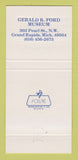 Matchbook Cover - Gerald Ford President of the United States 30 Strike