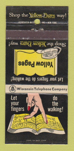 Matchbook Cover - Yellow Pages Phone Book Wisconsin WI 30 Strike