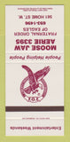 Matchbook Cover - Eagles Club Moose Jaw SK SAMPLE 30 Strike