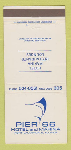 Matchbook Cover - Pier 66 Hotel Marina Fort Lauderdale FL 30 Strike