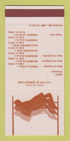 Matchbook Cover - Seita France Olympics? High Jump SAMPLE 30 Strike