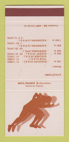 Matchbook Cover - Seita France Olympics? Running SAMPLE 30 Strike