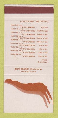 Matchbook Cover - Seita France Olympics? Diving SAMPLE 30 Strike