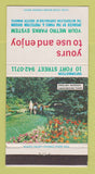 Matchbook Cover - Metro Parks System Assiniboine Winnipeg MB WEAR 30 Strike