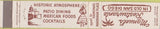Matchbook Cover - Manuel's Restaurant San Diego CA girlie 10 Strike
