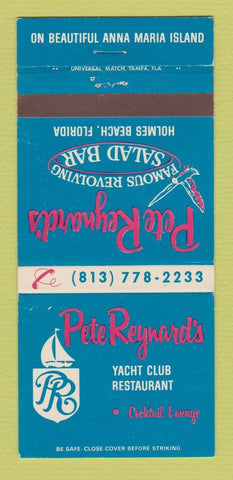 Matchbook Cover - Pete Reynard's Restaurant Holmes Beach FL 30 Strike