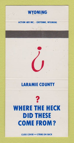 Matchbook Cover - Laramie County WY Ellen Crowley House of Reps 30 Strike