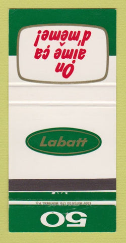 Matchbook Cover - Labatt Beer 50th QC Canada 30 Strike