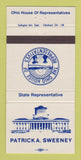 Matchbook Cover - Ohio House of Reps Patrick Sweeney OH 30 Strike