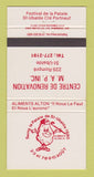Matchbook Cover Festival De LA Patate Portneuf QC Renovation ST Ubalde 30 Strike