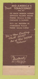 Matchbook Cover - Iwan Ries Tobacco Chicago IL 30 Strike