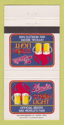 Matchbook Cover - Stroh's Beer 1982 World's Fair Knoxville TN 30 Strike