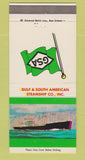 Matchbook Cover - Gulf and South American Steamship New Orleans LA 30 Strike