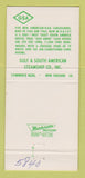 Matchbook Cover - Gulf and South American Steamship New Orleans LA 30 Strike