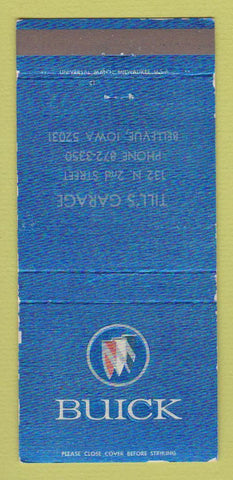 Matchbook Cover - Till's Garage Buick Bellevue IA WEAR 30 Strike