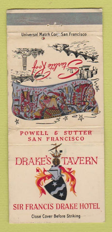 Matchbook Cover - Sir Francis Drake Hotel San Francisco CA WORN 30 Strike