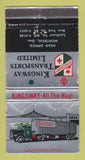 Matchbook Cover - Kingsway Trucking Montreal QC WORN 30 Strike