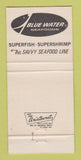 Matchbook Cover - Blue Water Seafood Cleveland OH 30 Strike