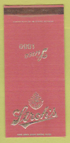 Matchbook Cover - Stroh's Beer SAMPLE WEAR 30 Strike