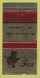 Matchbook Cover - The Fox Restaurant Oakland CA WEAR 30 Strike