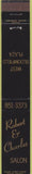 Matchbook Cover - Robert Charles Salon West Bloomfield MI 10 Strike