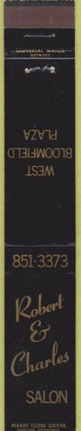 Matchbook Cover - Robert Charles Salon West Bloomfield MI 10 Strike