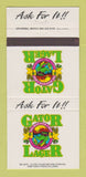 Matchbook Cover - Gator Lager Beer T Shirt Offer Orlando FL 30 Strike