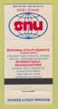Matchbook Cover - National Utility Service New York City Toronto ON 30 Strike