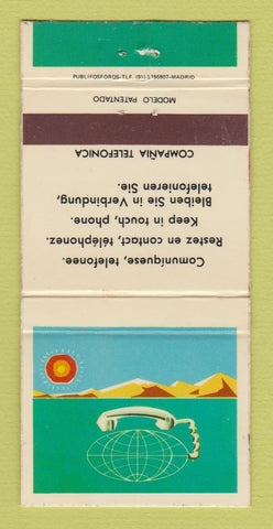 Matchbook Cover - Telephone Communications Spain 30 Strike