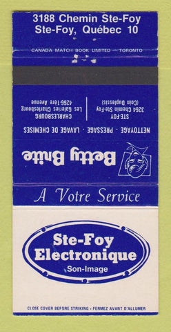 Matchbook Cover - Betty Brite Ste Foy QC Electronics 30 Strike