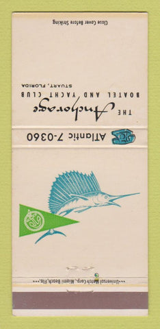 Matchbook Cover - Anchorage Boatel Yacht Club Stuart FL 30 Strike