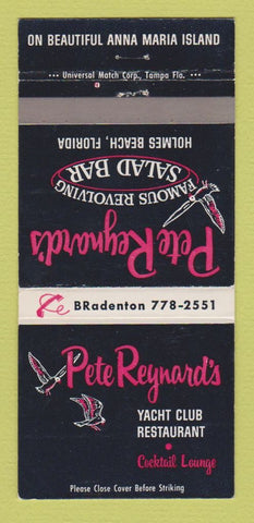 Matchbook Cover - Pete Reynard's Restaurant Holmes Beach FL 30 Strike