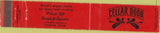 Matchbook Cover - Cellar Door Houston TX 10 Strike