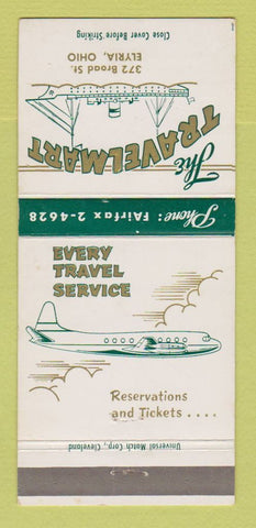 Matchbook Cover - Travelmart Travel Service Elyria OH 30 Strike