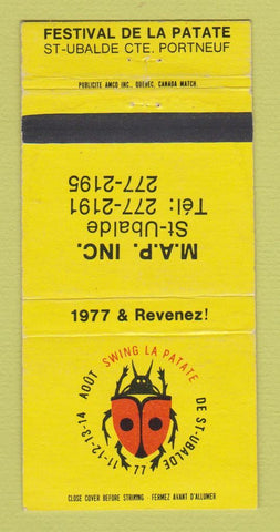 Matchbook Cover - Festival De LA Patate St Ubalde QC MAP Inc 30 Strike