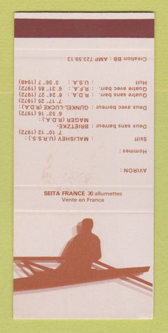 Matchbook Cover - Seita France Olympics? Rowing SAMPLE 30 Strike