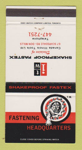 Matchbook Cover - Shakeproof Fastex Fastener Don Mills ON 30 Strike
