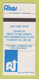 Matchbook Cover - Riser Data Telecommunications Canada WEAR 30 Strike